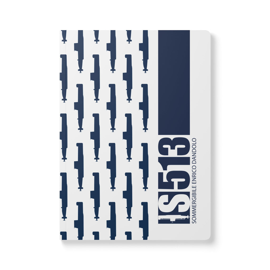 DANDOLO CODE NOTEBOOK | White Notebook with Navy Dandolo Submarine pattern and code