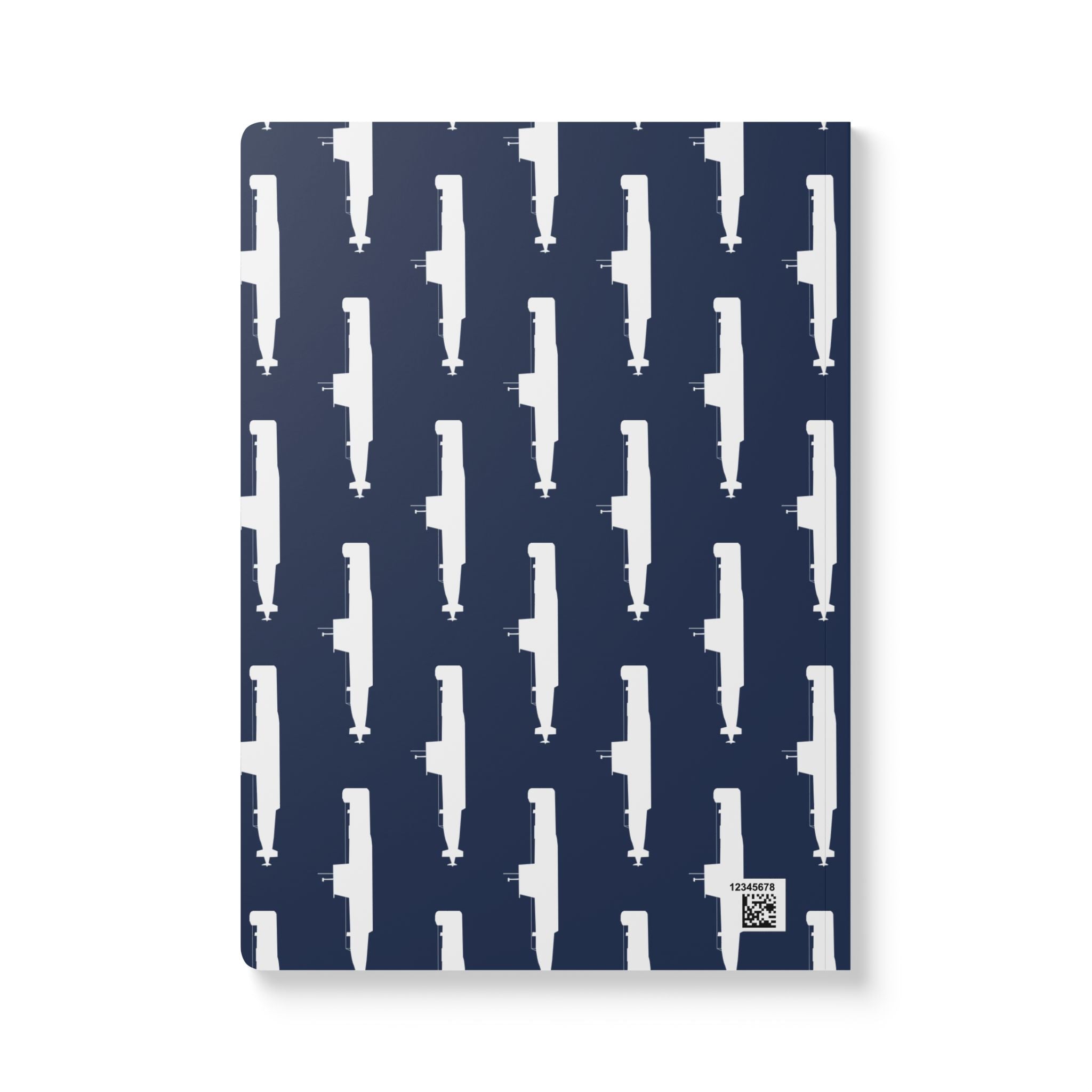 DANDOLO CODE NOTEBOOK | Navy Notebook with white Dandolo Submarine pattern and code