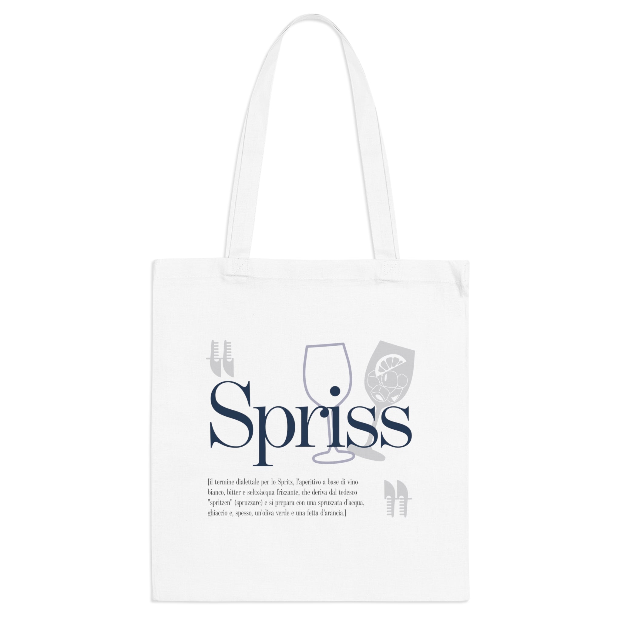 Venetian Words Shopper: Spriss | White heavy-weight cotton shopper with Typical Venetian Word