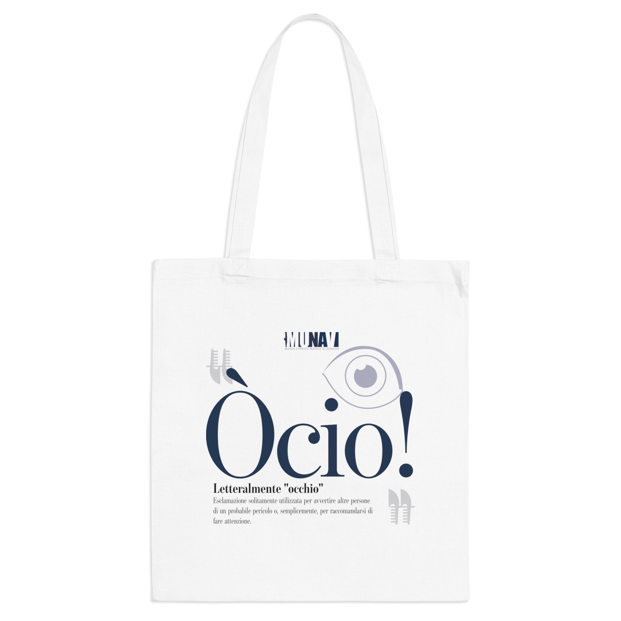 Venetian Words Shopper: Ombra | White heavy-weight cotton shopper with Typical Venetian Word