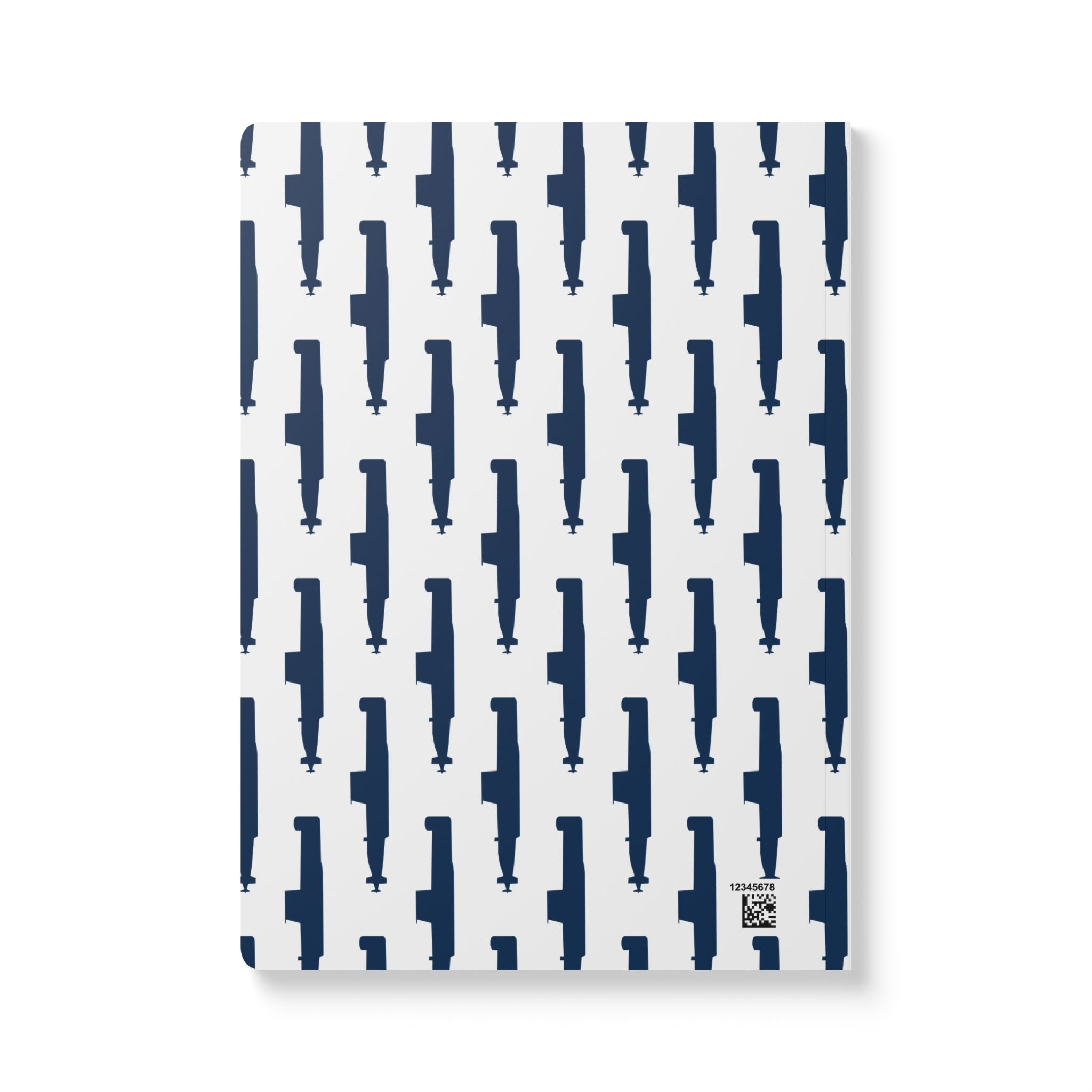 DANDOLO CODE NOTEBOOK | White Notebook with Navy Dandolo Submarine pattern and code
