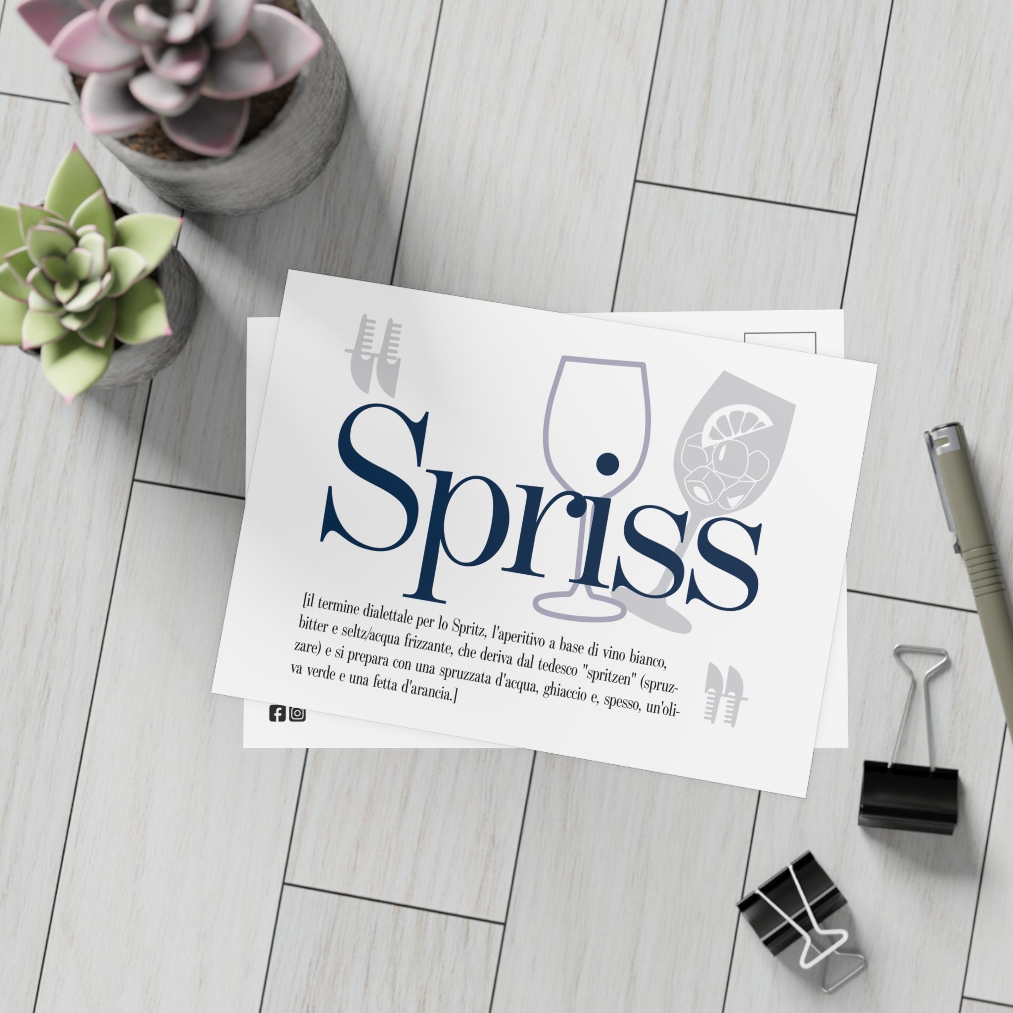 Venetian Words postcard: Spriss | Send the Venetian tradition to someone you love