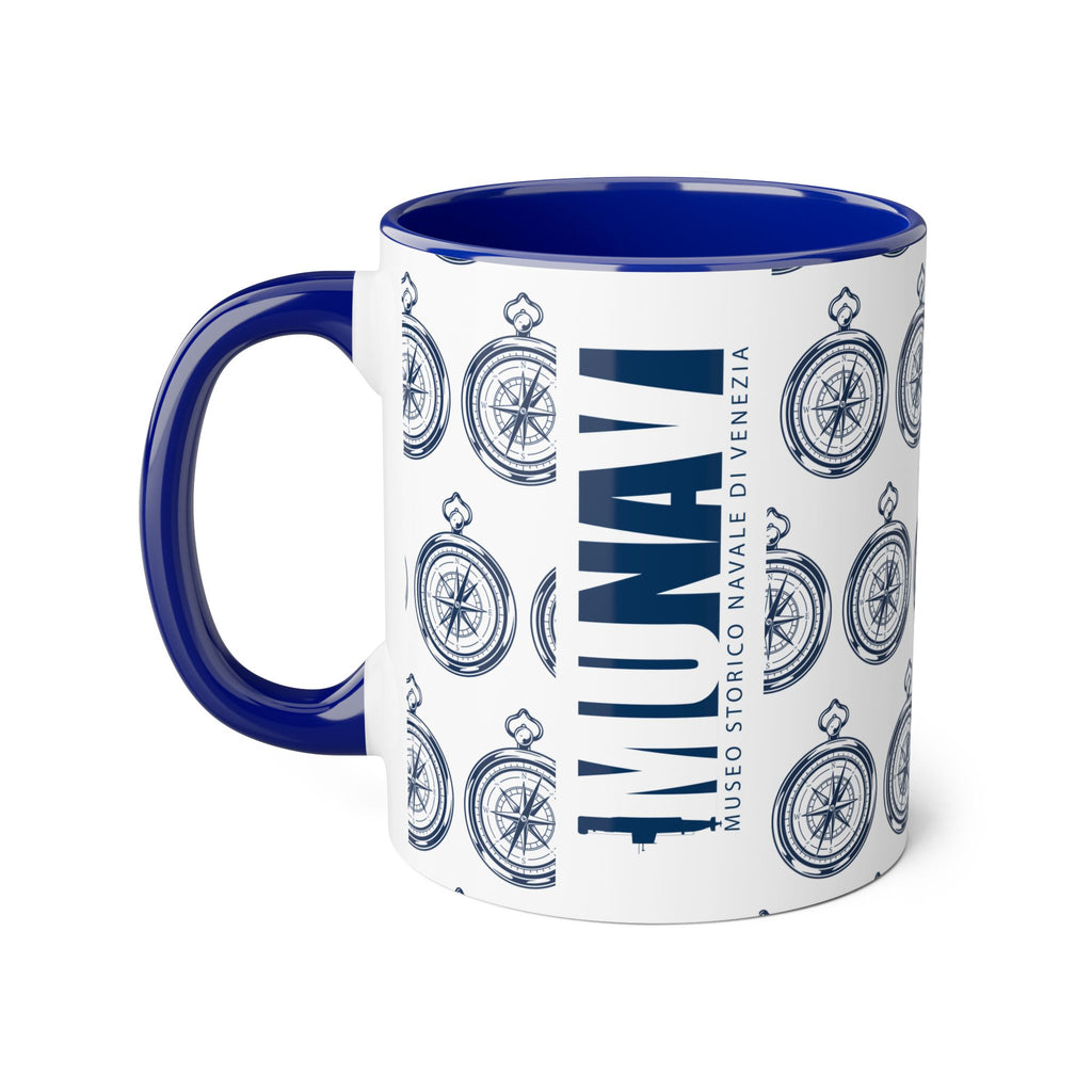 COMPASS MUG | White Mug with blu compass pattern