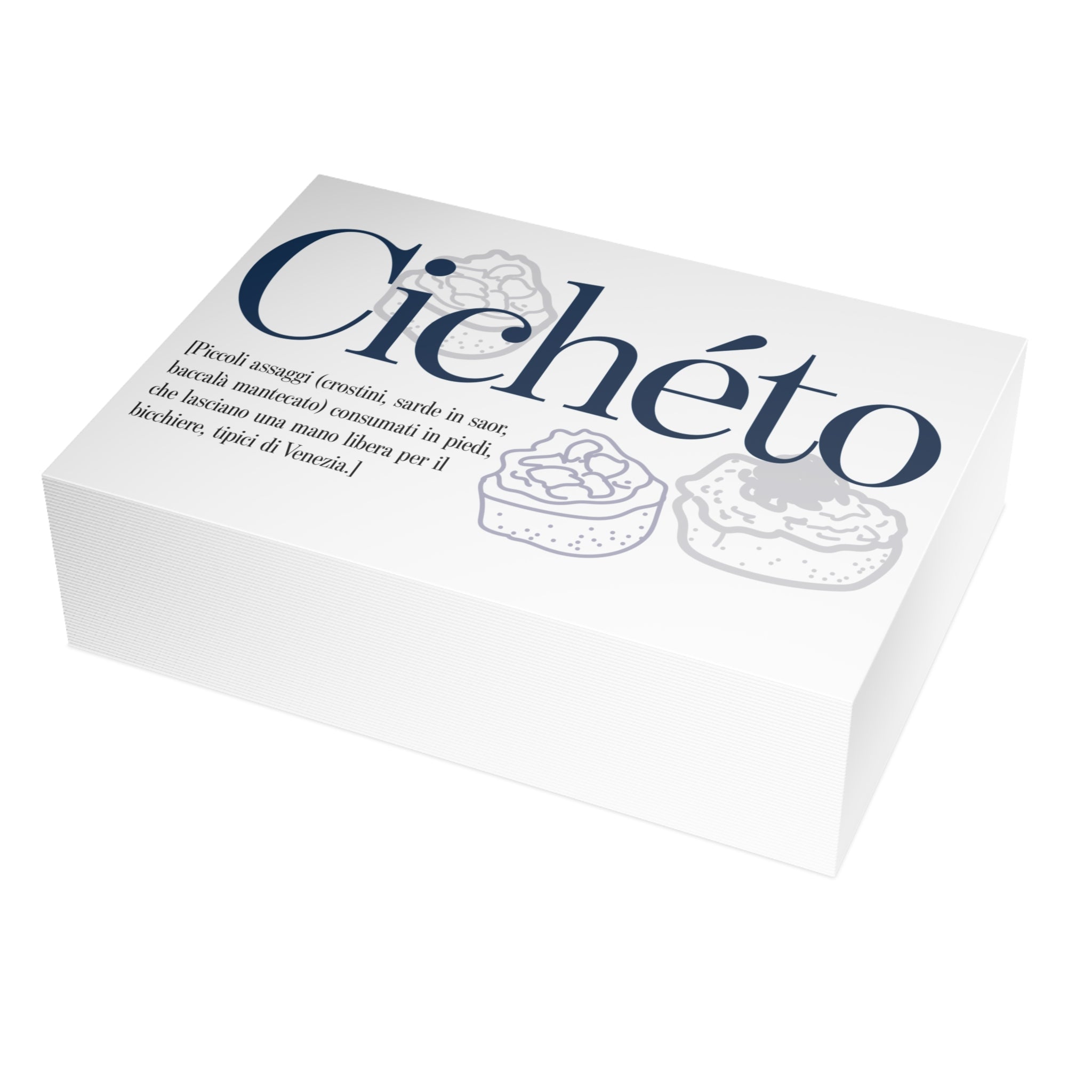 Venetian Words postcard: Cicheto | Send the Venetian tradition to someone you love