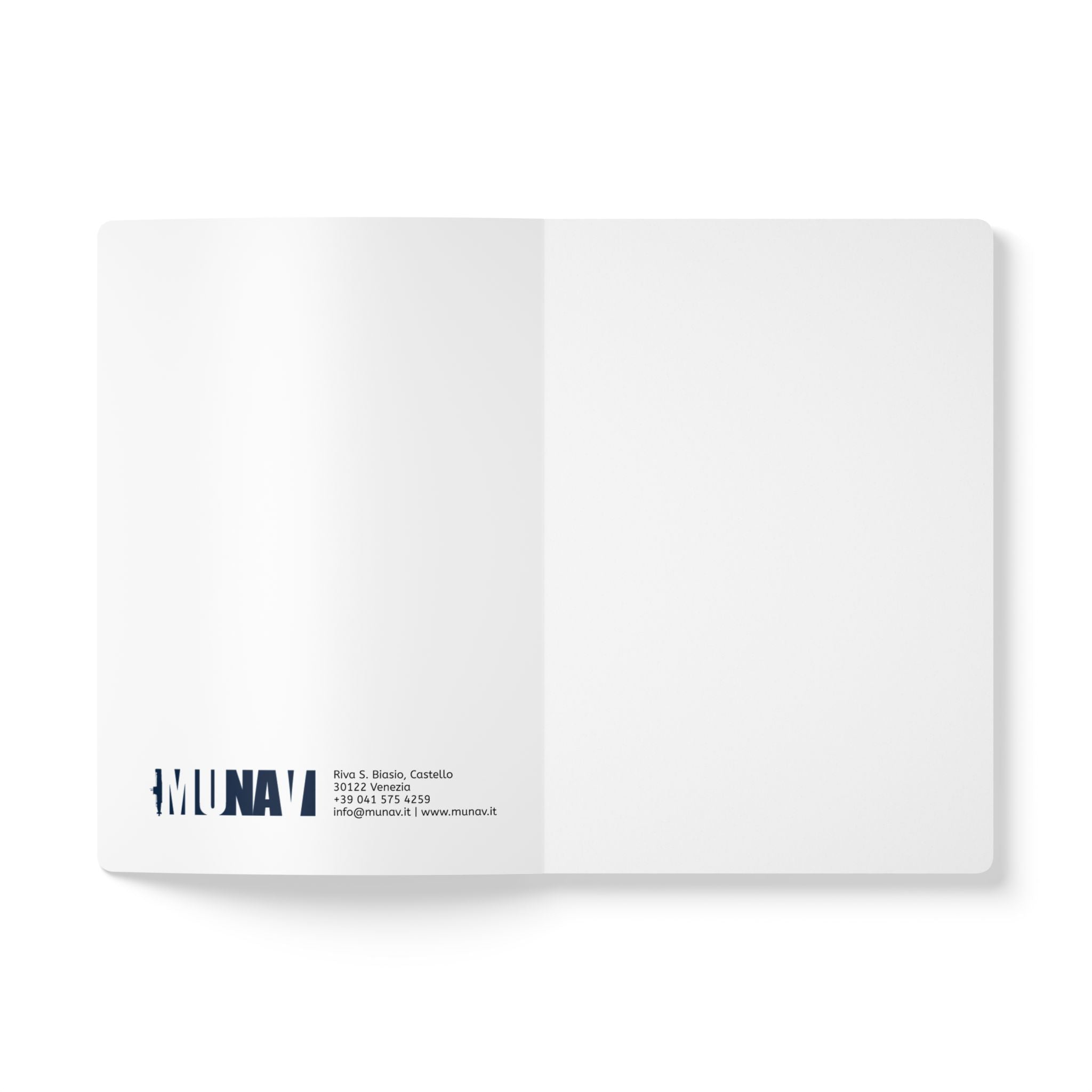 GONDOLA NOTEBOOK | Torquoise notebook with white Gondola pattern