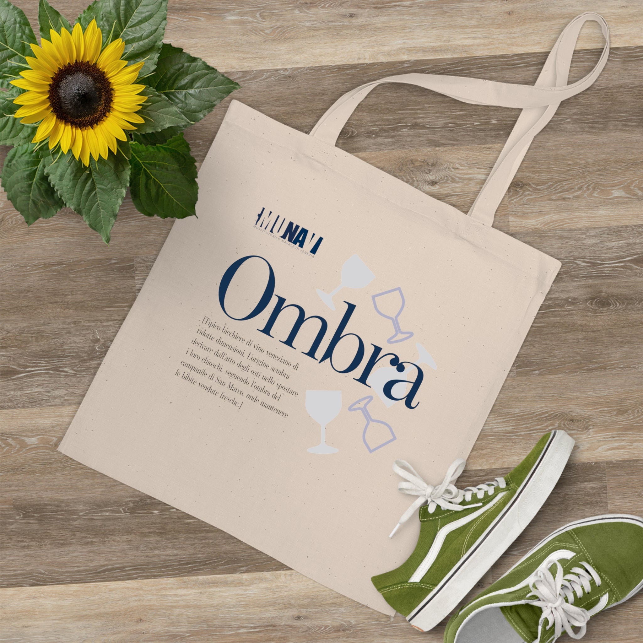 Venetian Words Shopper: Ombra | White heavy-weight cotton shopper with Typical Venetian Word