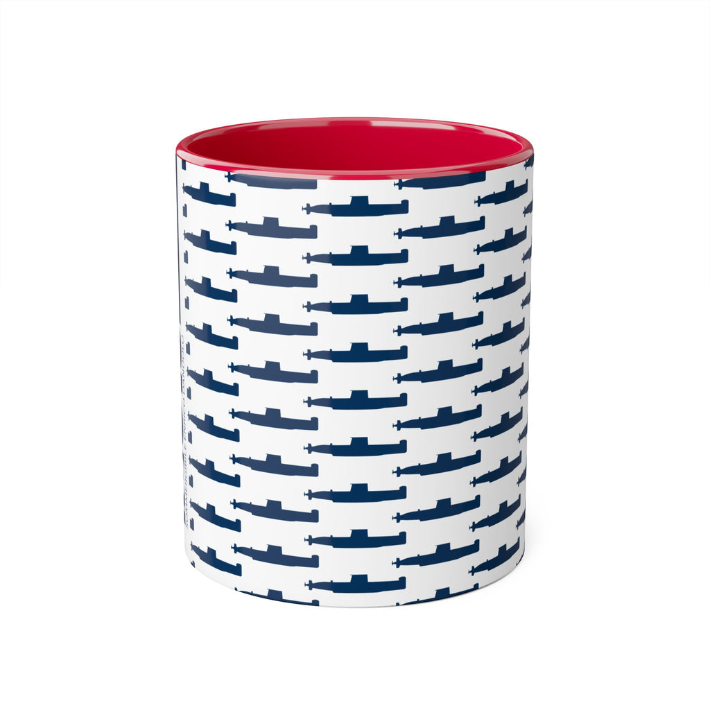 TAZZA DANDOLO | Tazza bianca con motivo blu del sottomarino Dandolo 