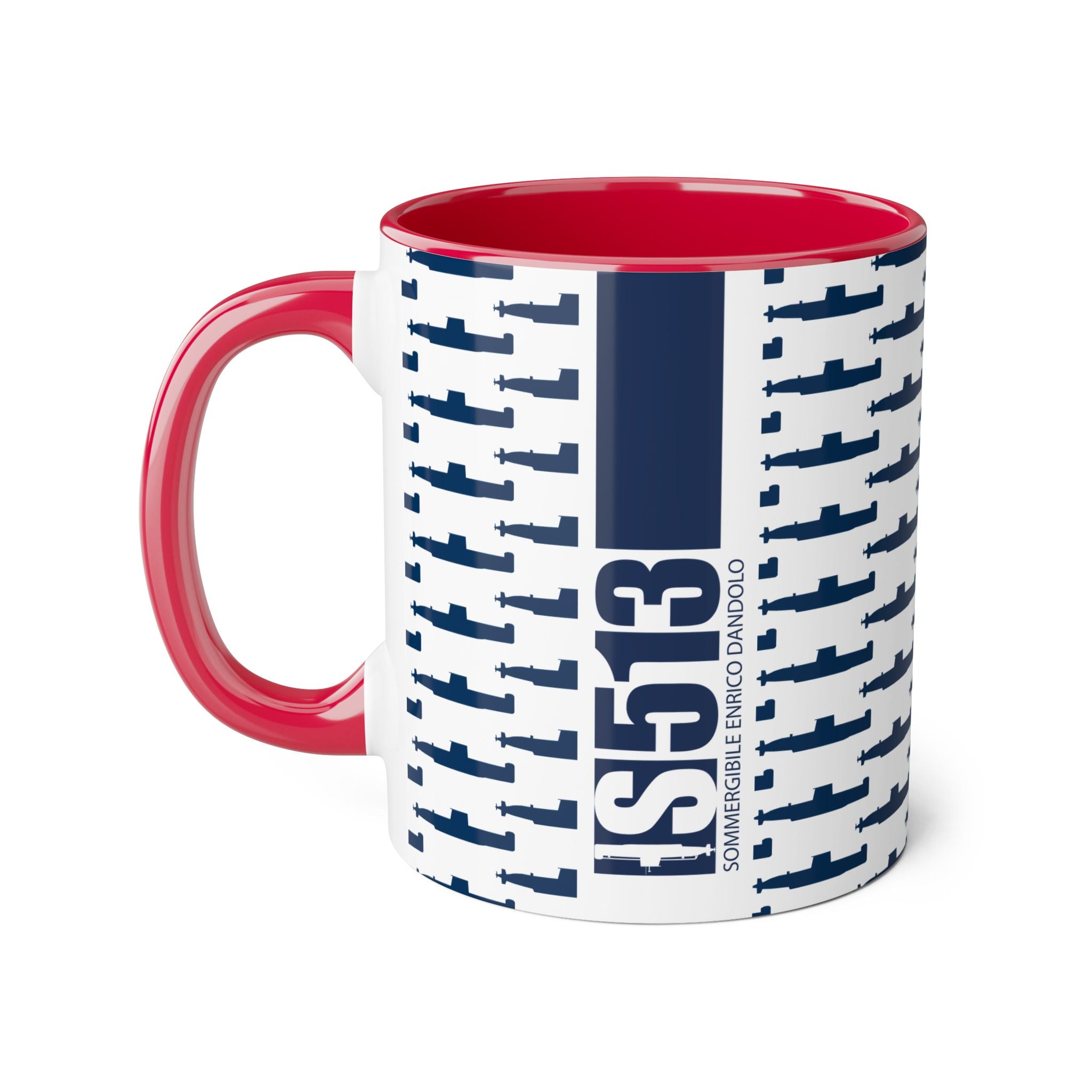 DANDOLO MUG | White Mug with blue pattern of Dandolo Submarine