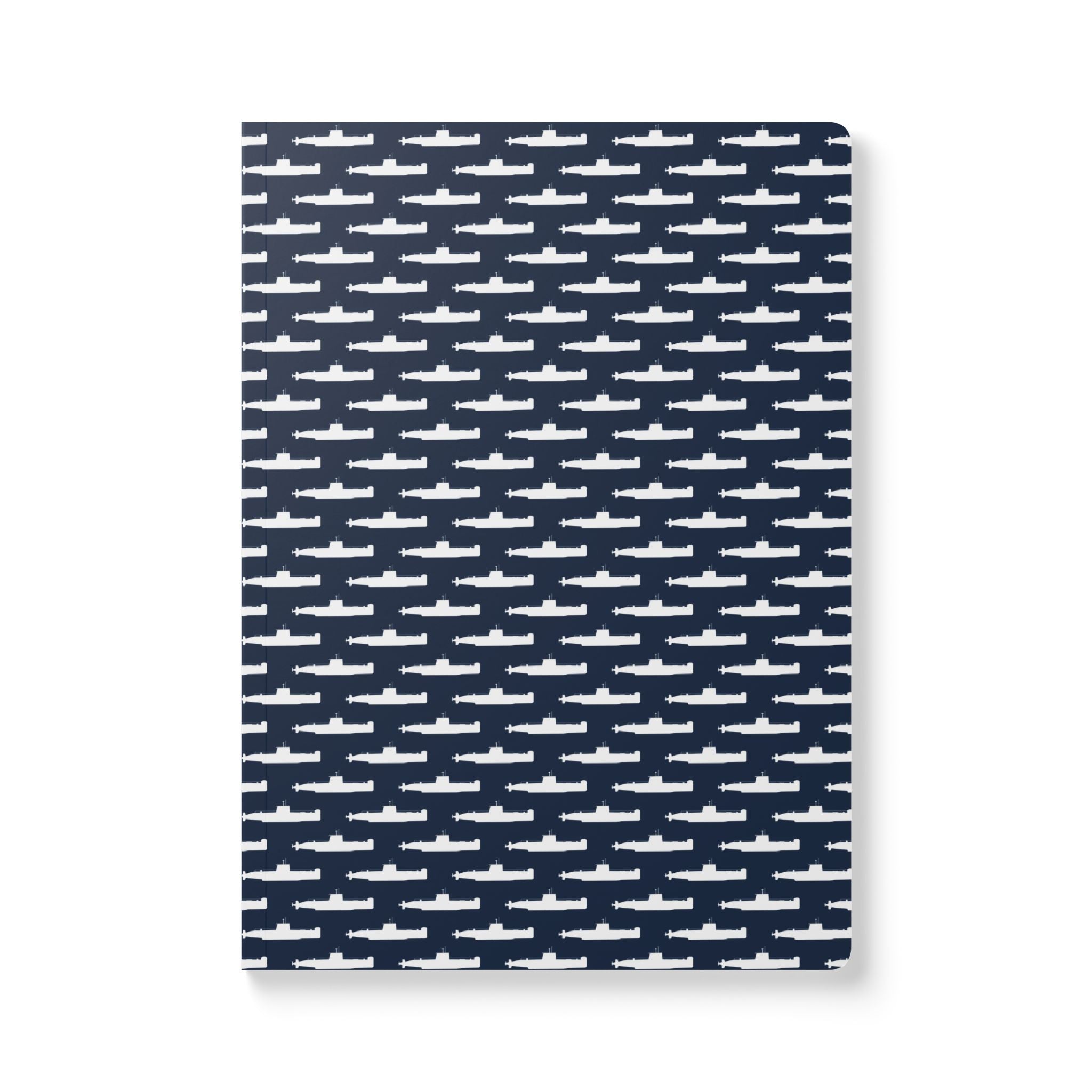 DANDOLO NOTEBOOK | Navy notebook with white Dandolo Submarine pattern