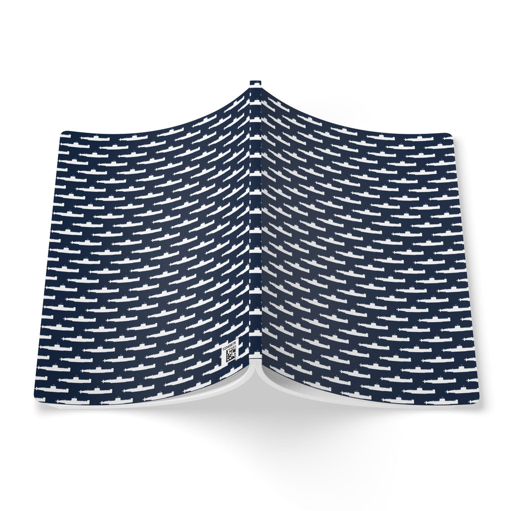 DANDOLO NOTEBOOK | Navy notebook with white Dandolo Submarine pattern