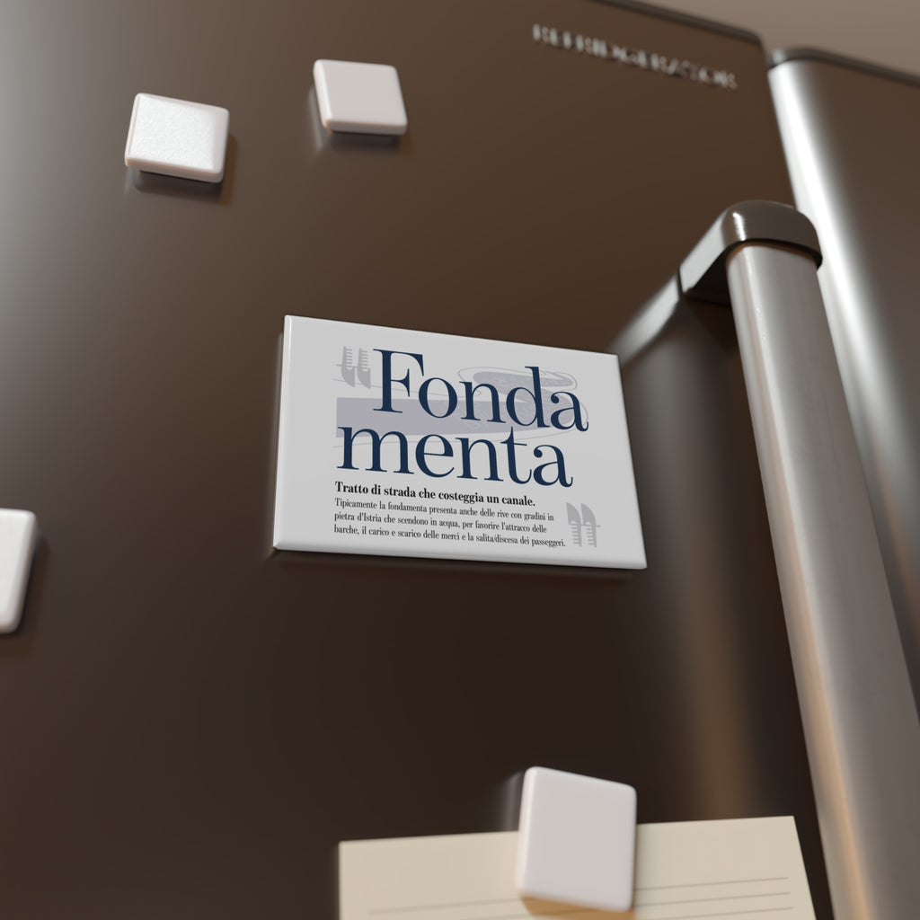 Venetian words magnet | A crisp rectangular magnet of Fondamenta