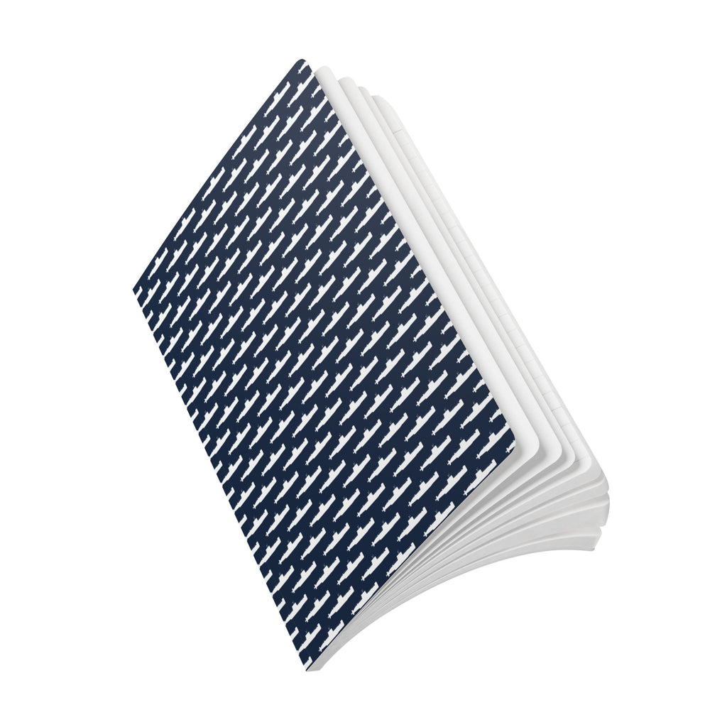 DANDOLO NOTEBOOK | Navy notebook with white Dandolo Submarine pattern