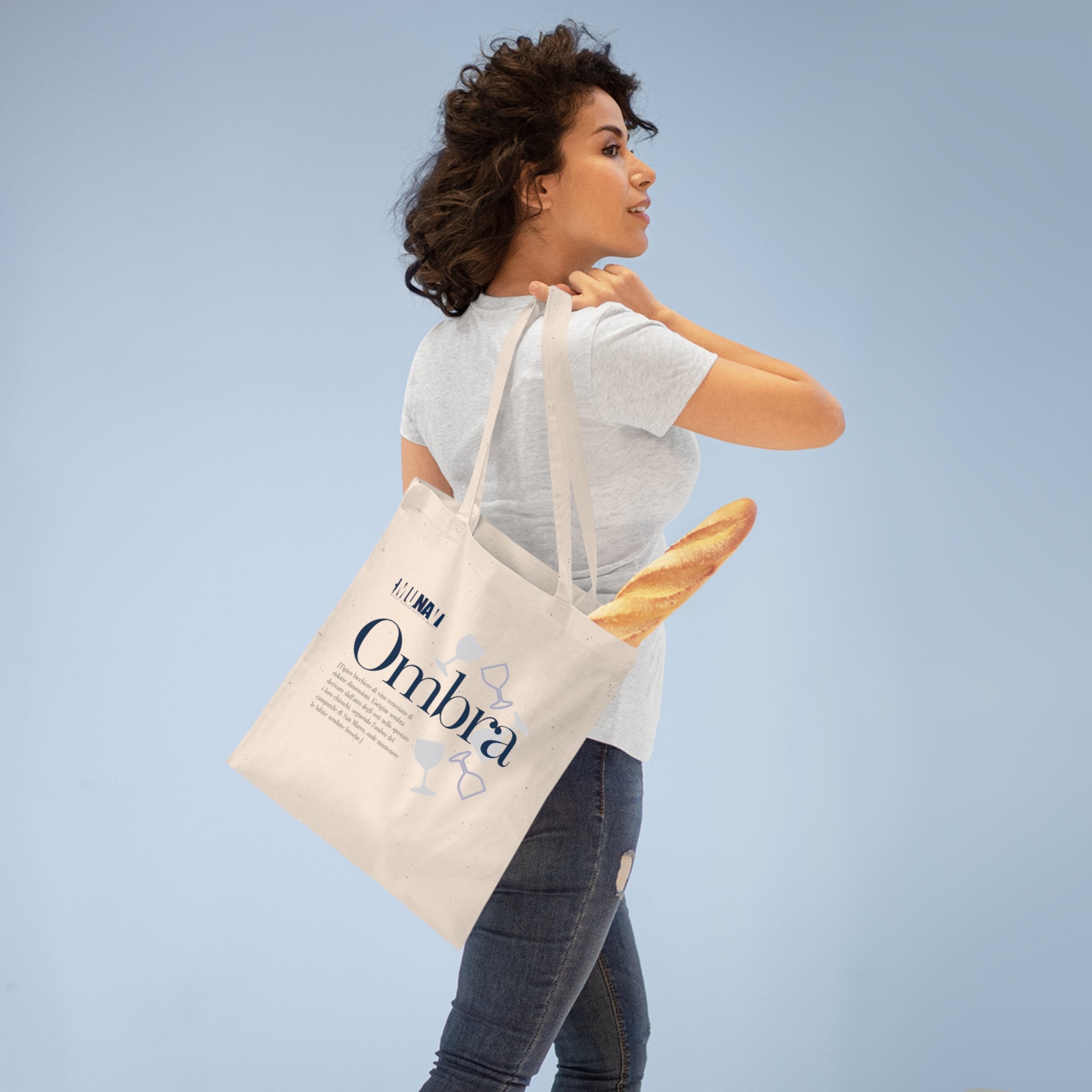 Venetian Words Shopper: Ombra | White heavy-weight cotton shopper with Typical Venetian Word