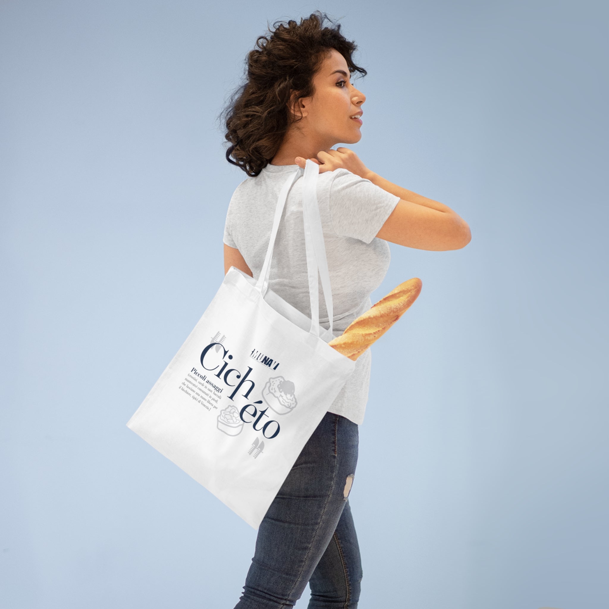 Venetian Words Shopper: Cicheto | White heavy-weight cotton shopper with Typical Venetian Word