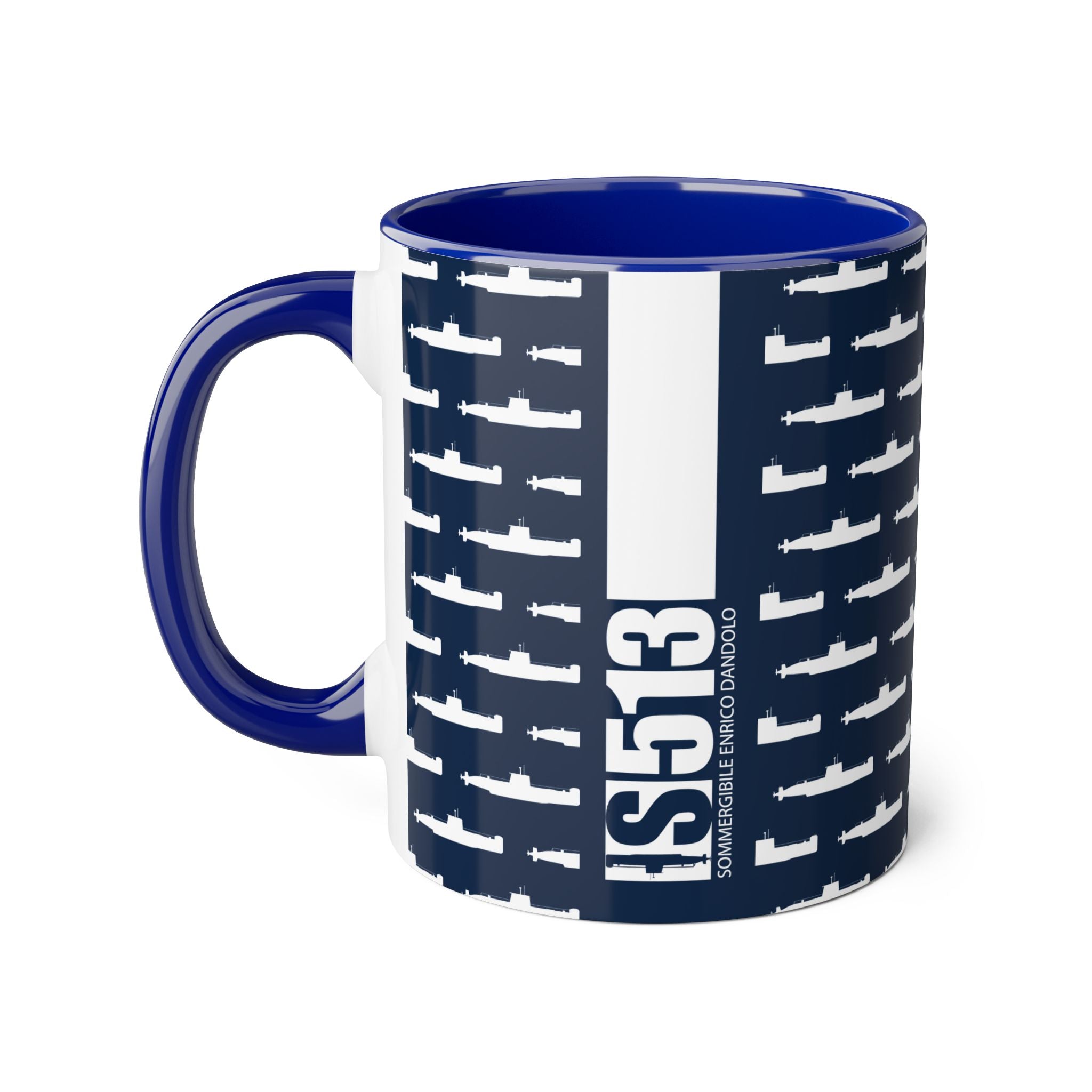 DANDOLO MUG | Blue Mug with white pattern of Dandolo Submarine