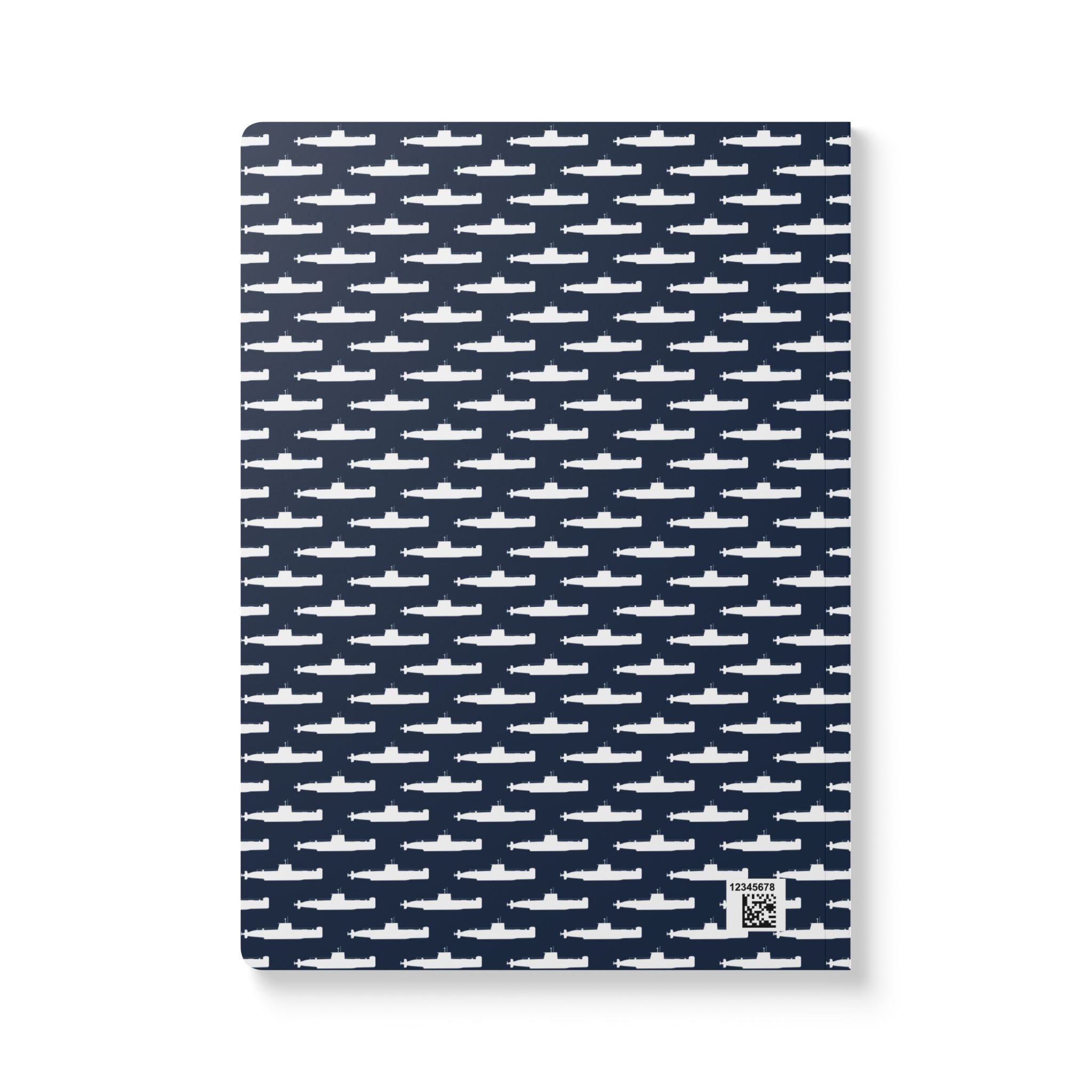DANDOLO NOTEBOOK | Navy notebook with white Dandolo Submarine pattern