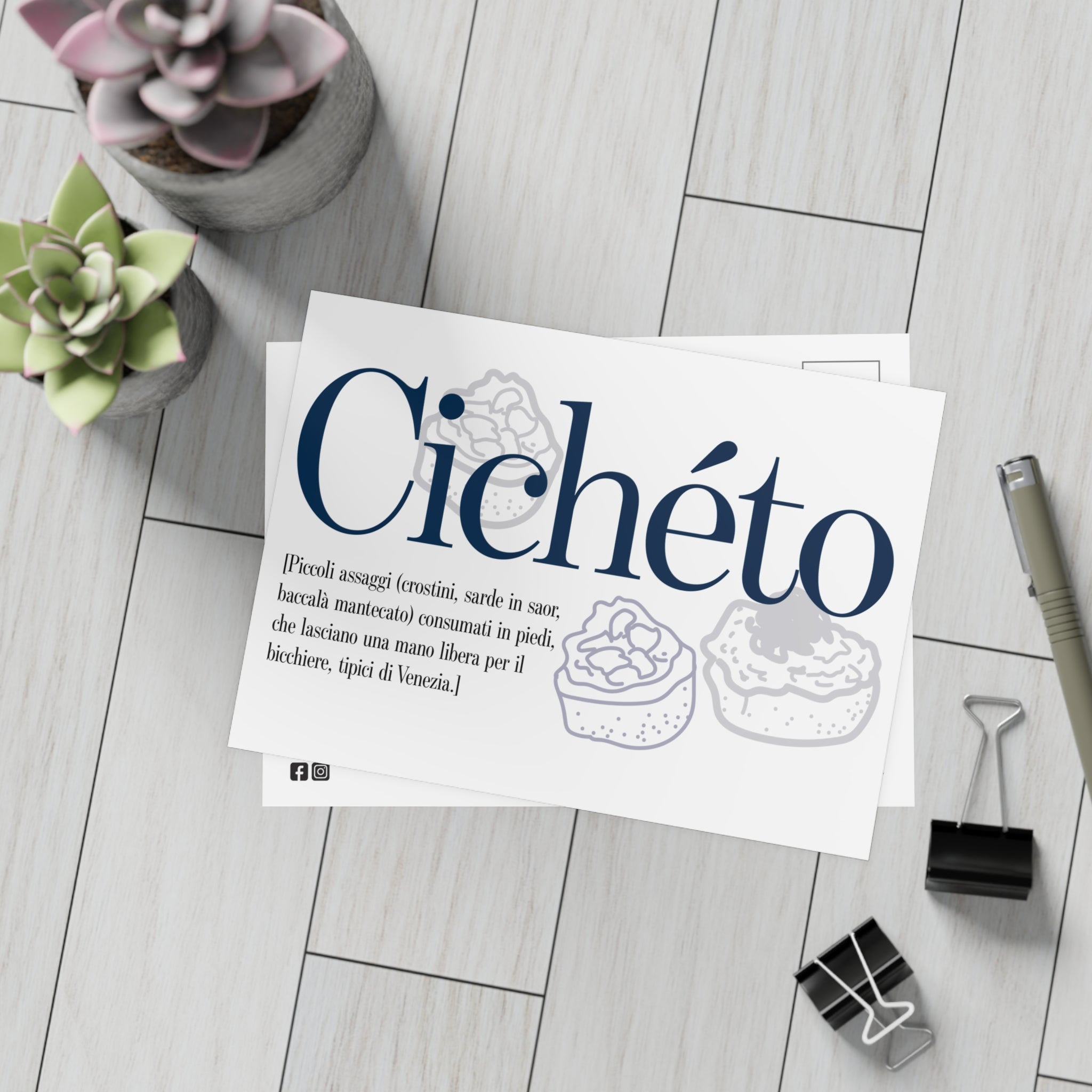 Venetian Words postcard: Cicheto | Send the Venetian tradition to someone you love