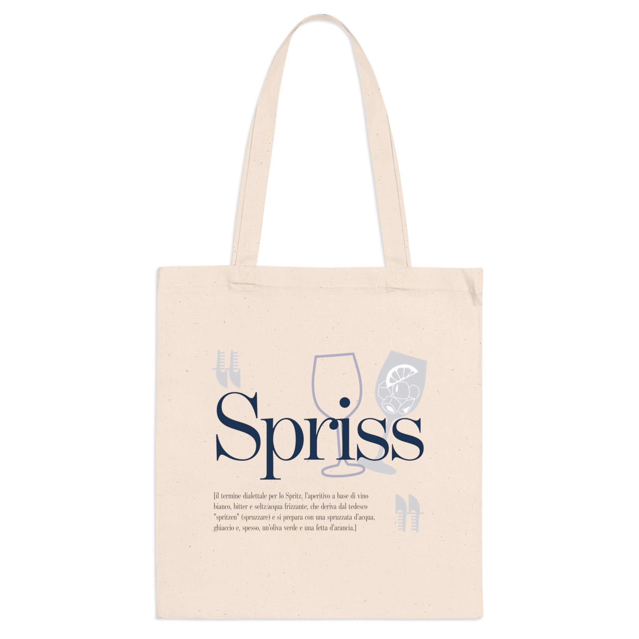 Venetian Words Shopper: Spriss | White heavy-weight cotton shopper with Typical Venetian Word
