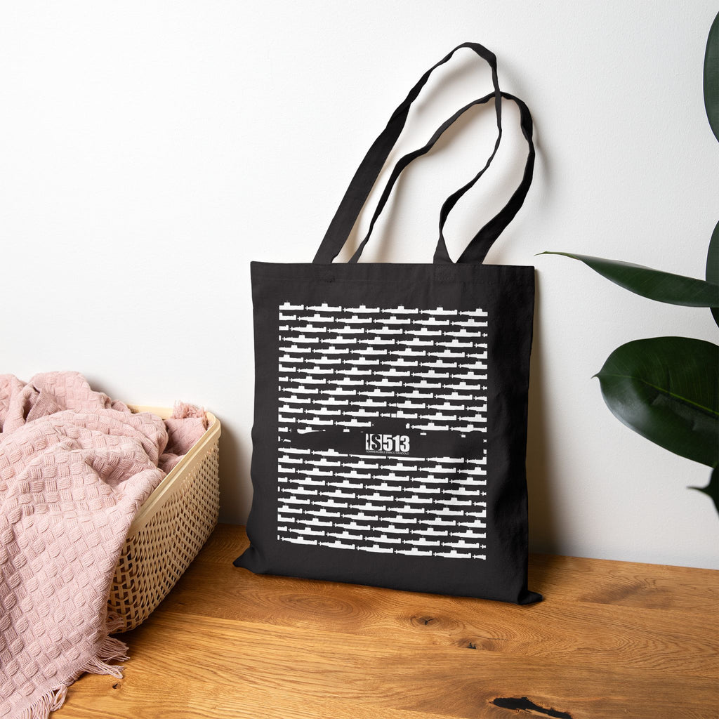 DANDOLO BLACK SHOPPER | Black heavy-weight cotton shopper with Dandolo Submarine