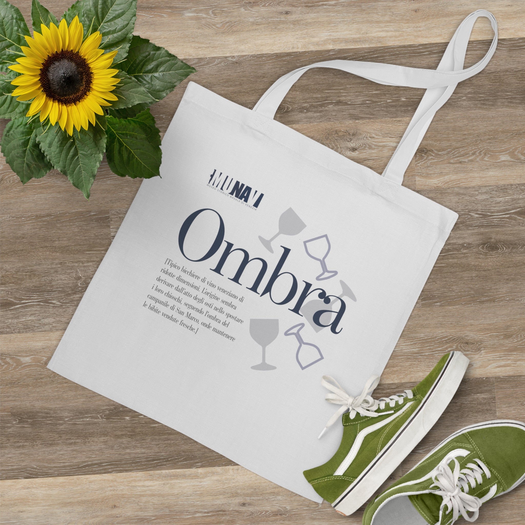 Venetian Words Shopper: Ombra | White heavy-weight cotton shopper with Typical Venetian Word