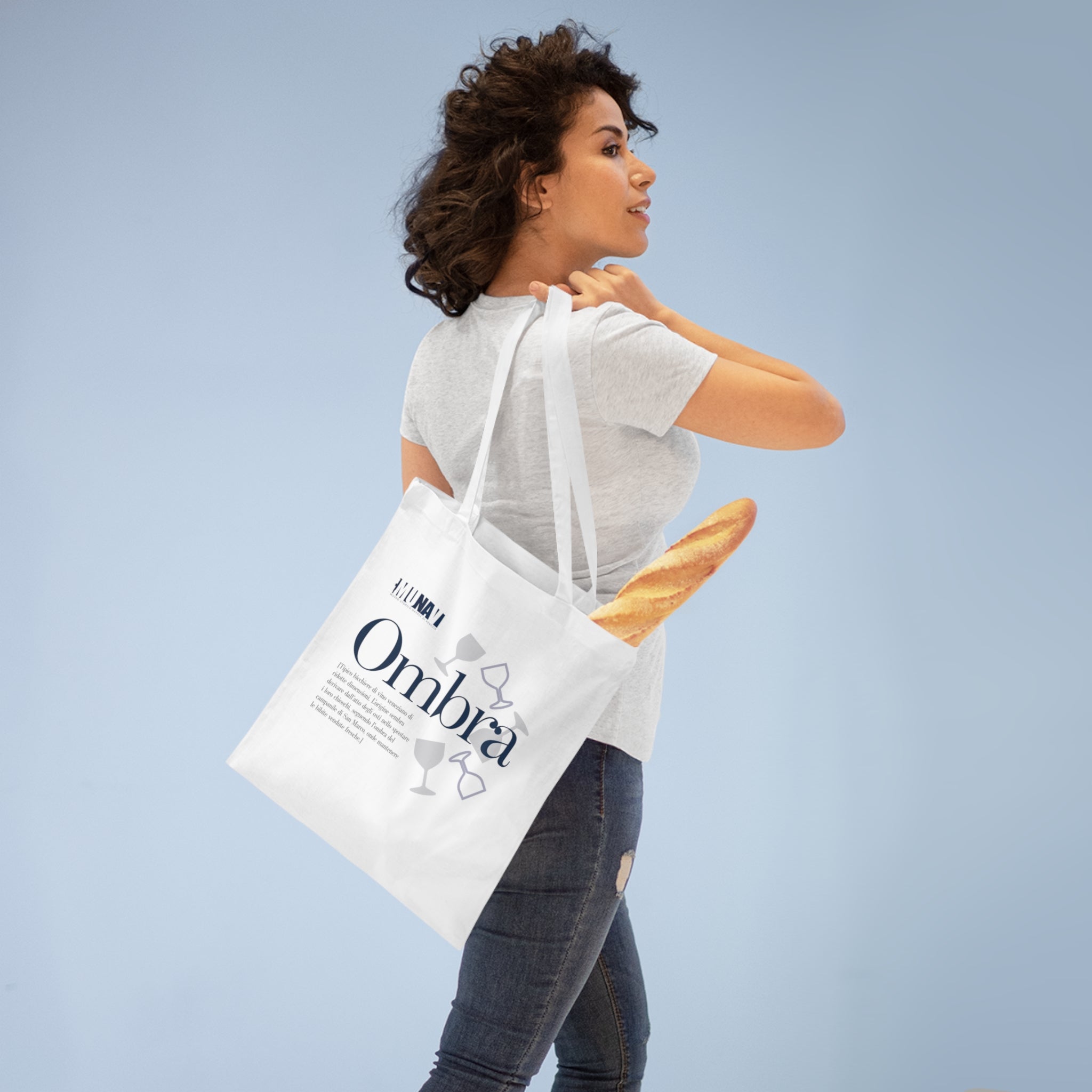 Venetian Words Shopper: Ombra | White heavy-weight cotton shopper with Typical Venetian Word