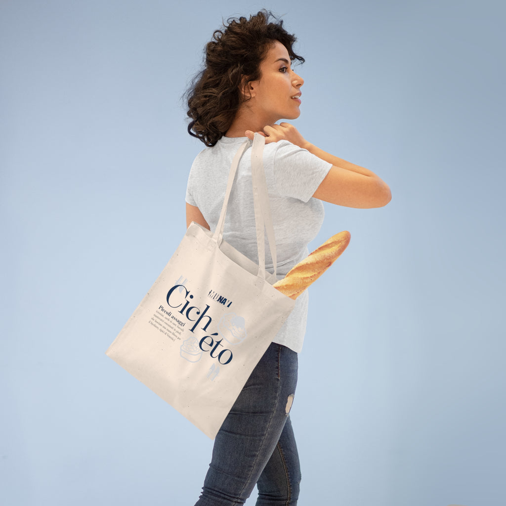 Venetian Words Shopper: Cicheto | White heavy-weight cotton shopper with Typical Venetian Word