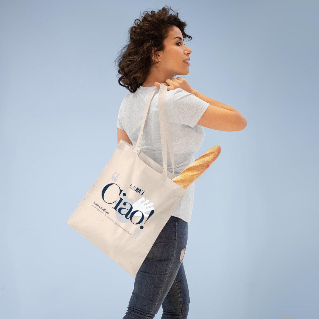 Venetian Words Shopper: Ciao | White heavy-weight cotton shopper with Typical Venetian word