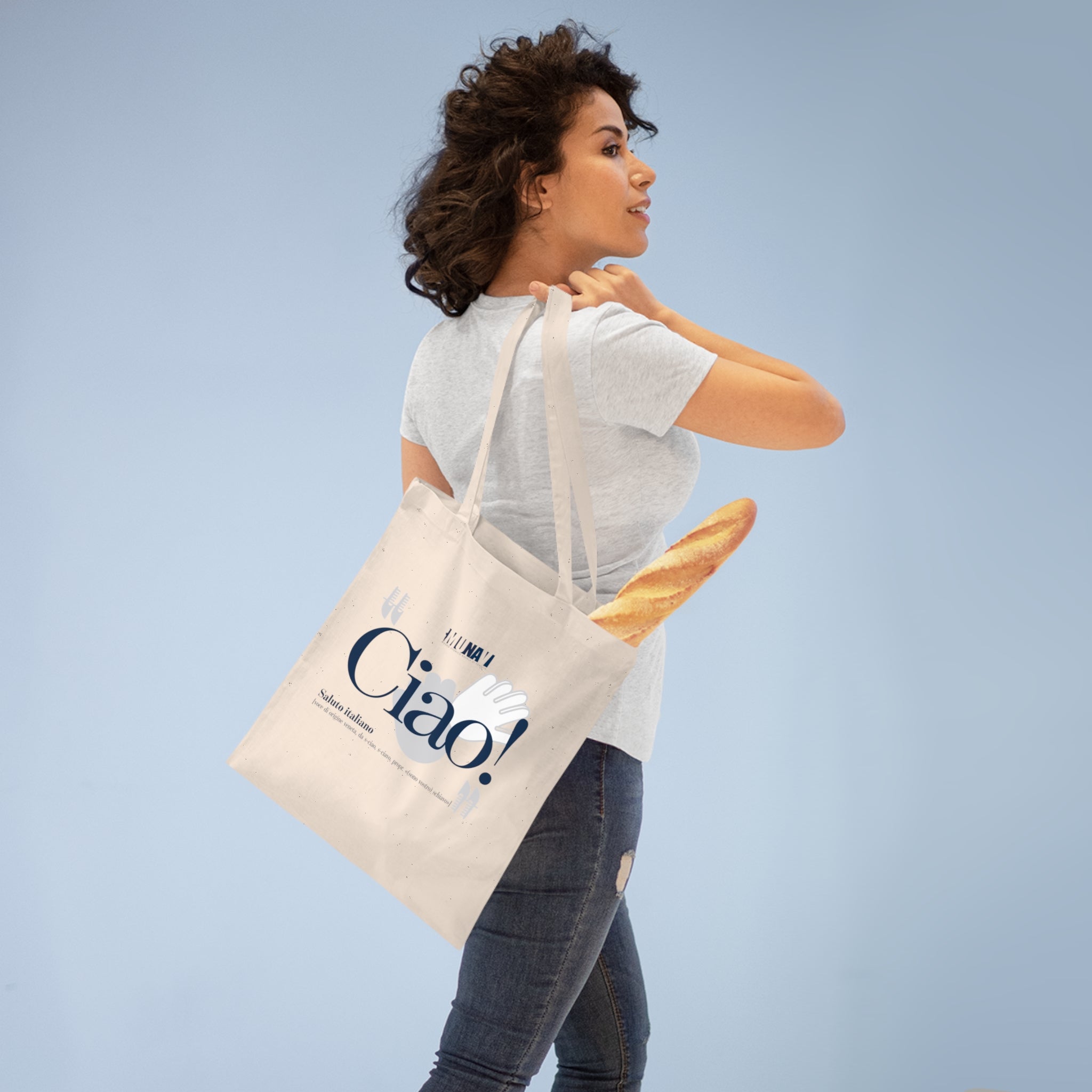 Venetian Words Shopper: Ciao | White heavy-weight cotton shopper with Typical Venetian word