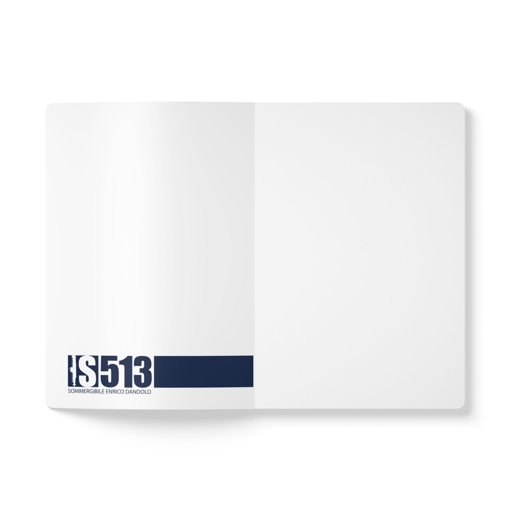 DANDOLO NOTEBOOK | Navy notebook with white Dandolo Submarine pattern