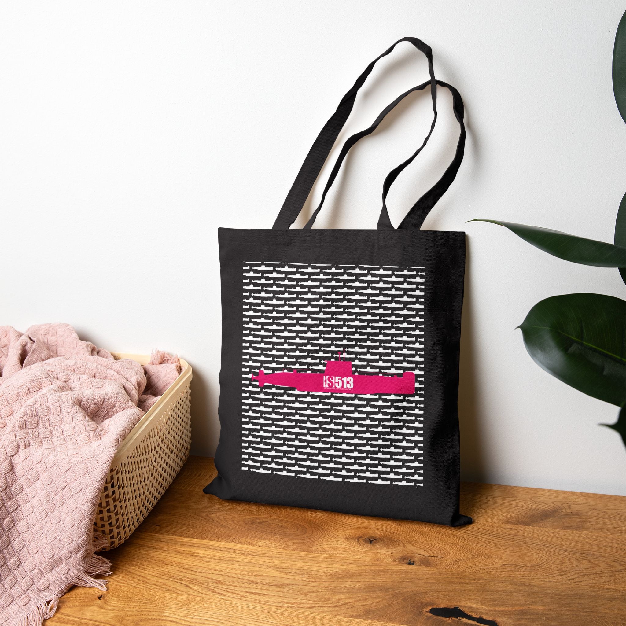 DANDOLO CODE SHOPPER | Shopper Black with pink Submarine Code
